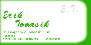 erik tomasik business card